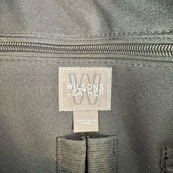 Wilsons Leather Black Genuine Leather Laptop Bag Briefcase Messenger Bag - Picture 2 of 14